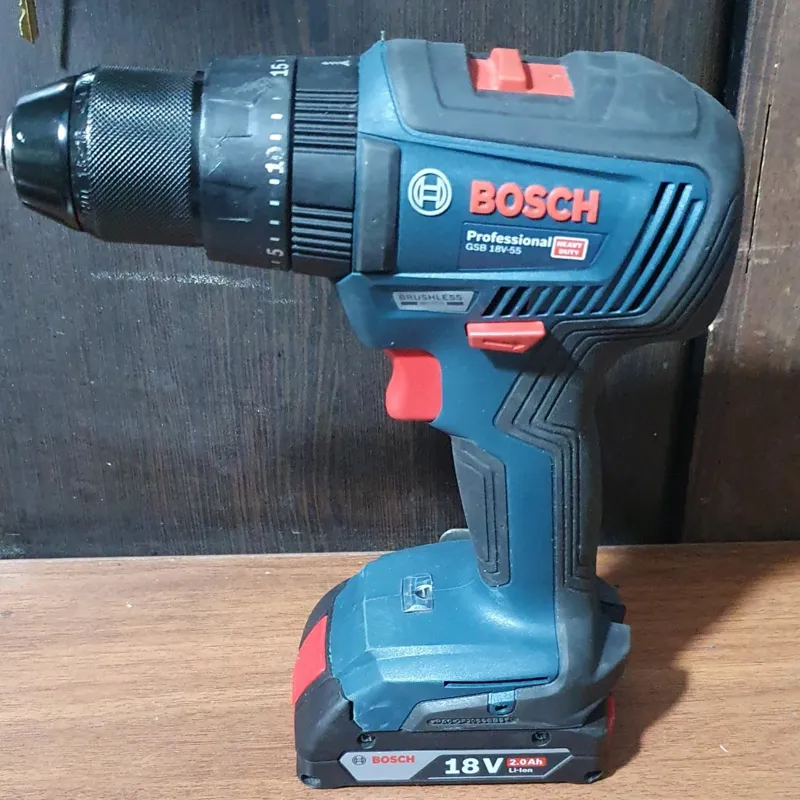 دریل شارژی بوش 18 ولت براشلس چکشی