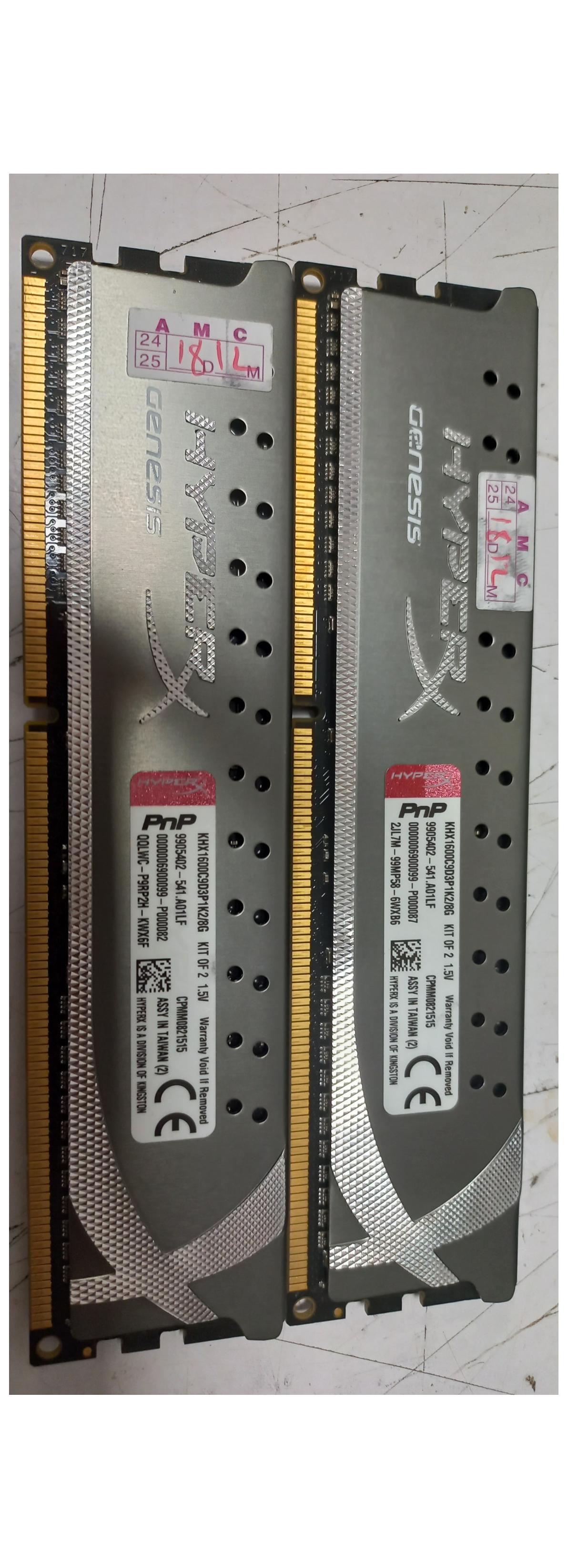 رم کامپیوتر Kingstone GENESIS HYPERX 1600 8GB