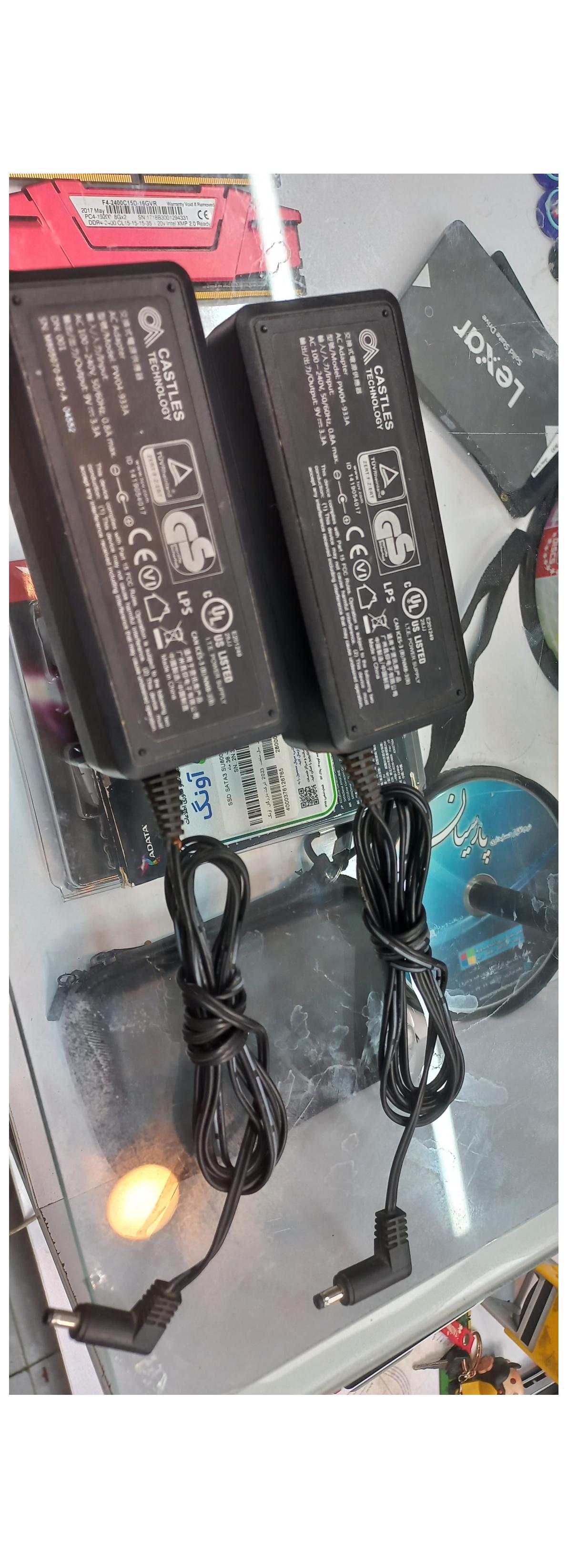 آداپتور شارژر کارتخوان 9 ولت 3.3 آمپر اصلی