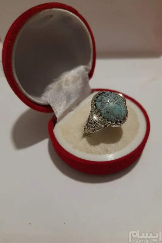 انگشتر فیروزه با رکاب زیبای نقره 925 دست ساز