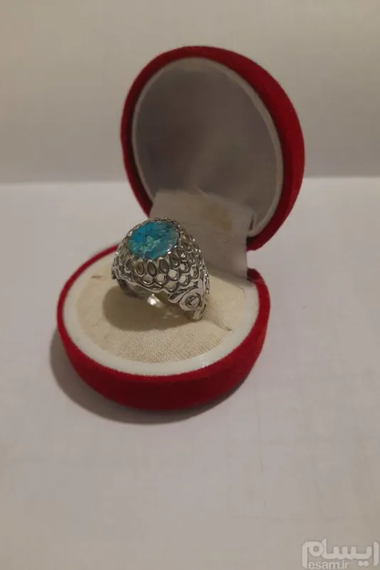 انگشتر نقره 925 فیروزه نشان فوق العاده جذاب