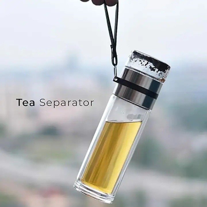 فلاسک پیرکس دمنوش ساز صافی استیل