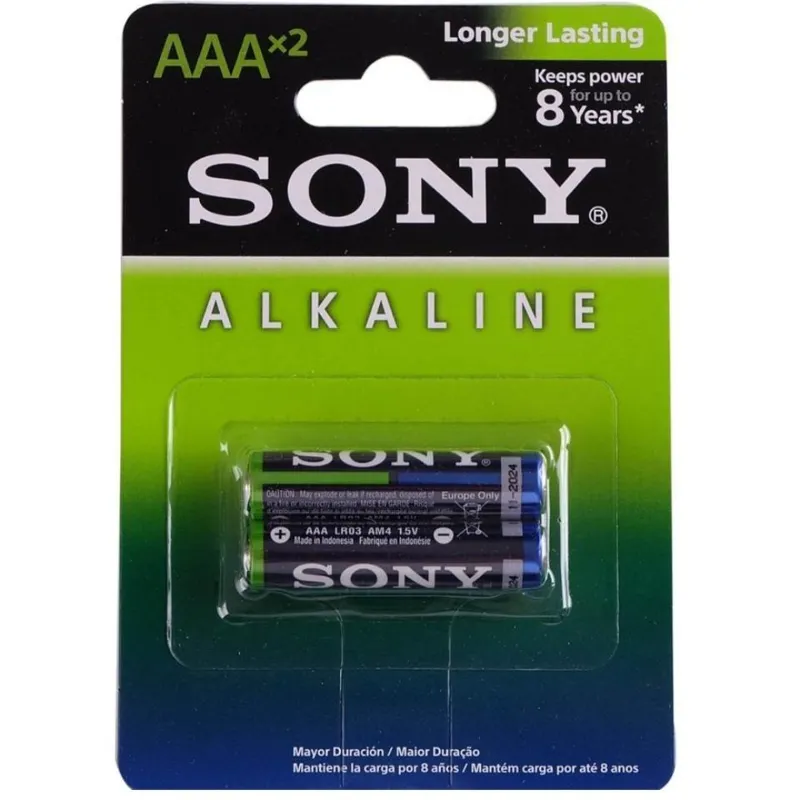 باتری نیم قلمی سونی مدل Alkaline بسته 2 عددی
