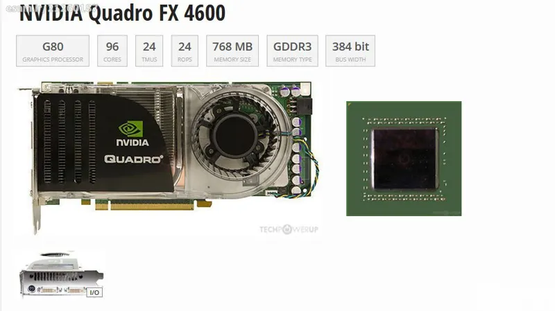 کارت گرافیک 768mb Nvidia Quadro fx4600 رندرینگ