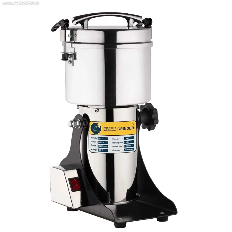 آسیاب الاکلنگی استیل اسیاب ادویه گهواره ای 3لیتری