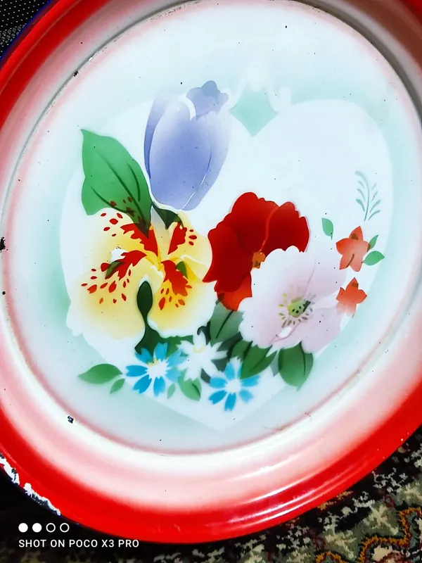 سینی لعابی قدیمی