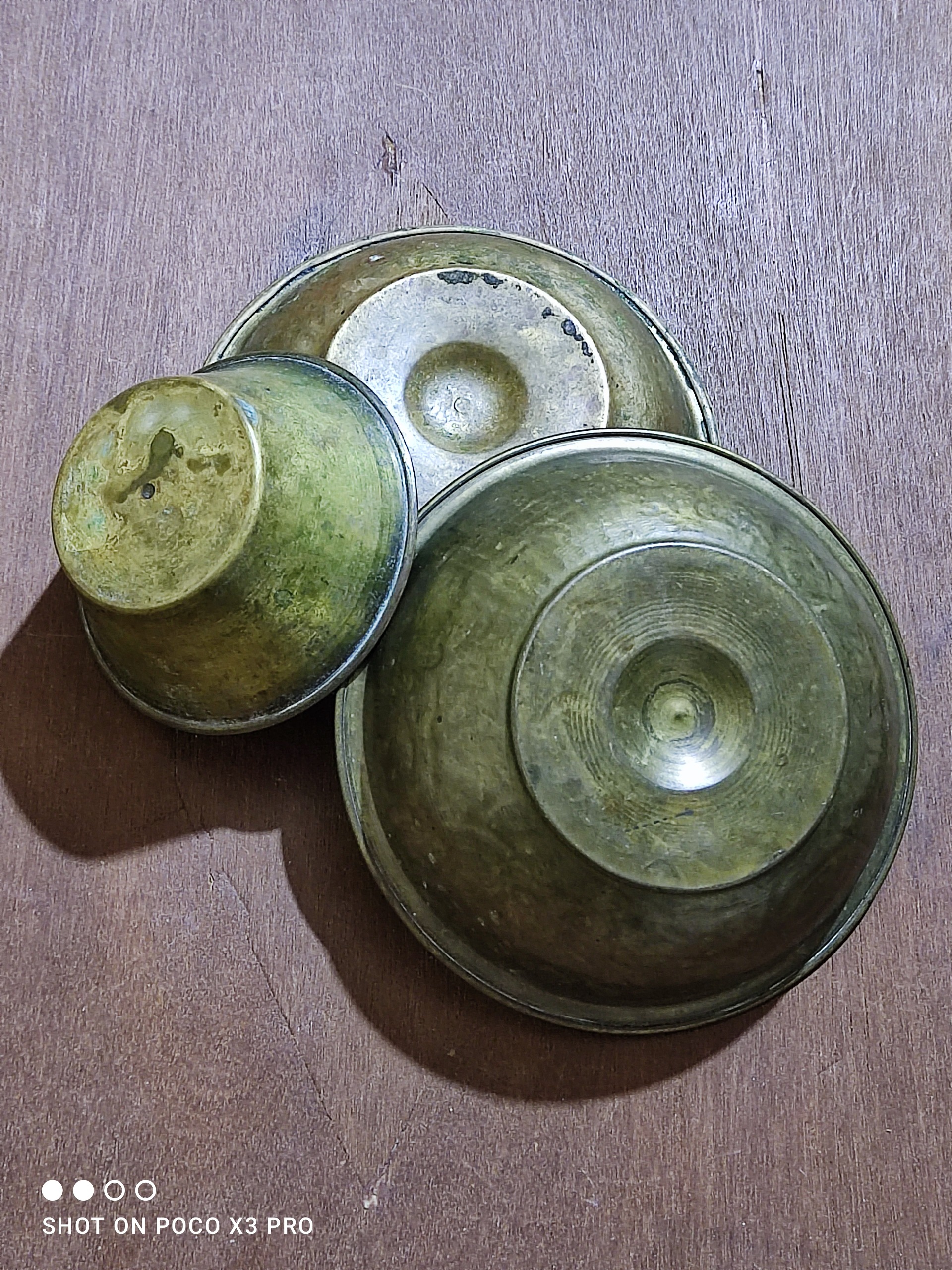 سه عدد کاسه برنجی قدیمی