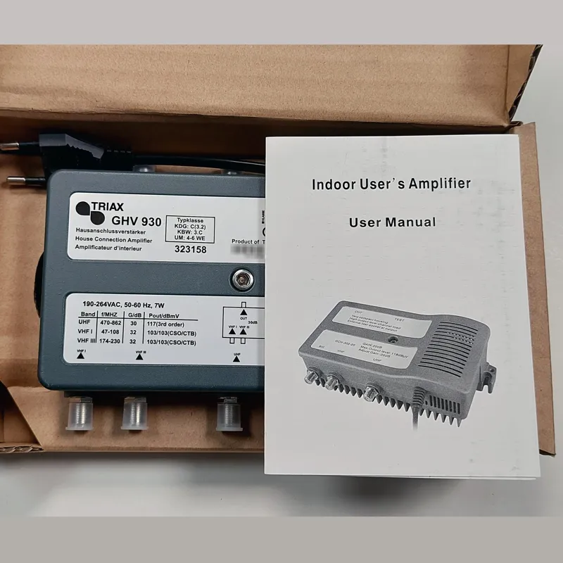 آمپلی فایر آنتن مرکزی 30db برند Triax مدل GHV930