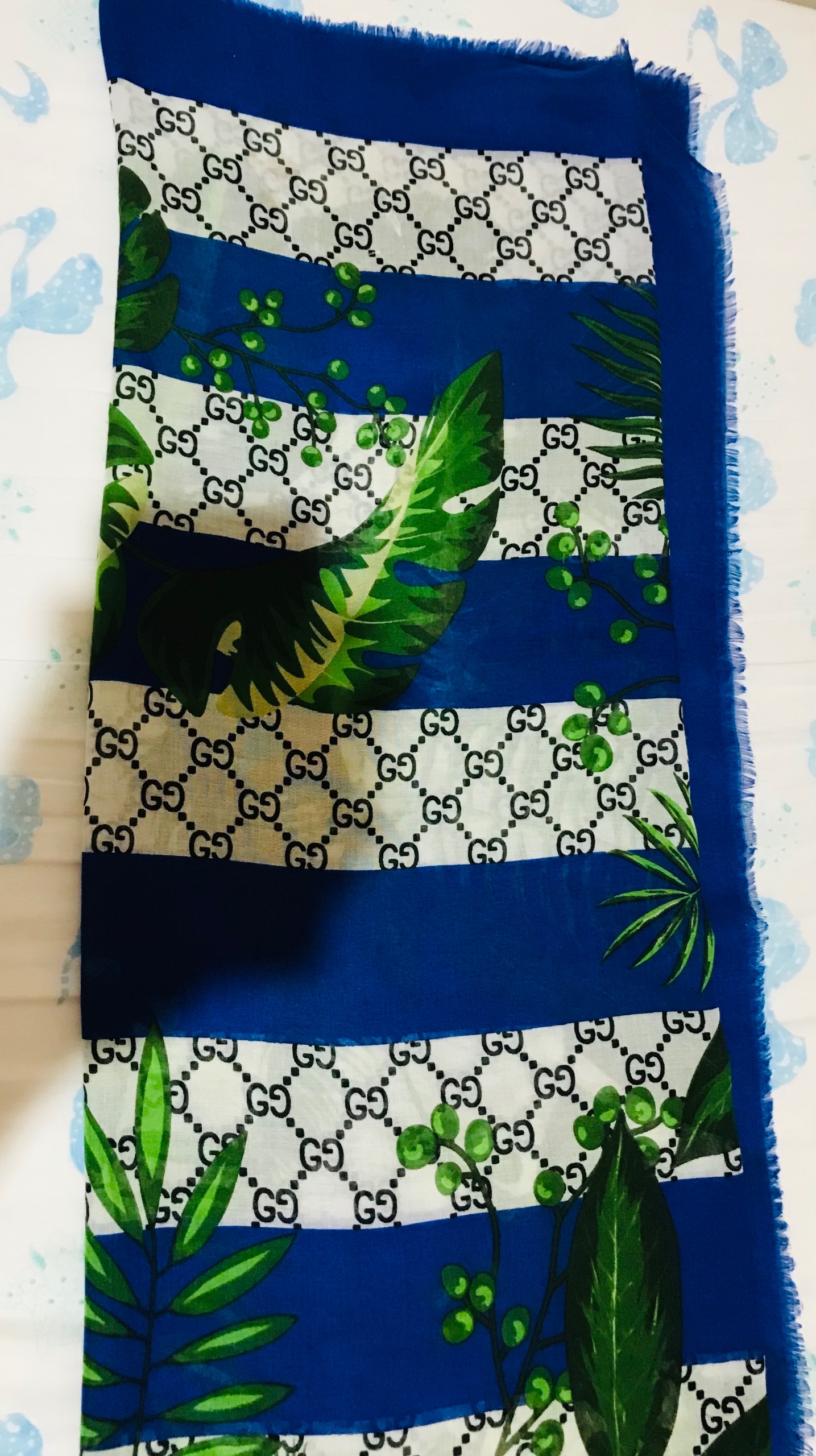 روسری نخی سبک و شاد کاملا نو