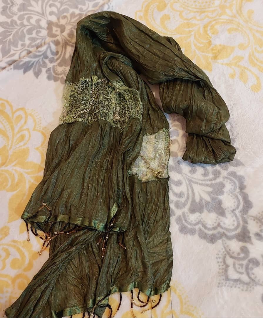 شال مجلسی خارجی کار شده خوش رنگ