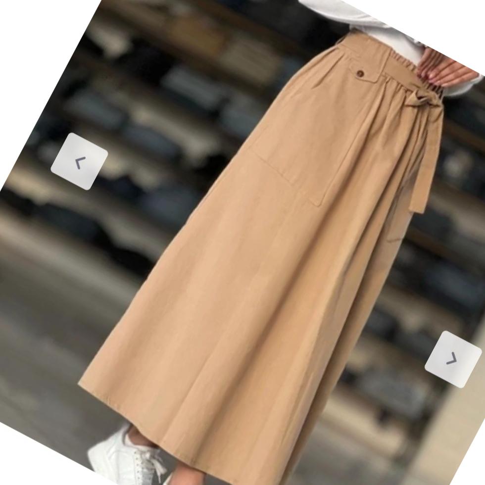 دامن لینن کمردار