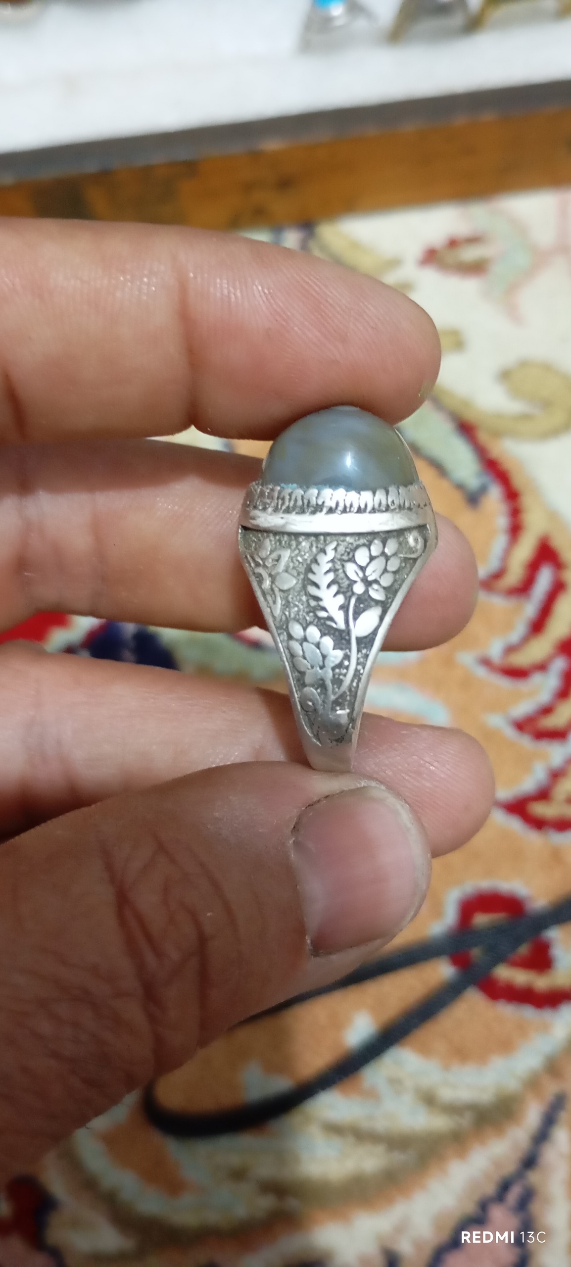 انگشتر باباقوری نقره