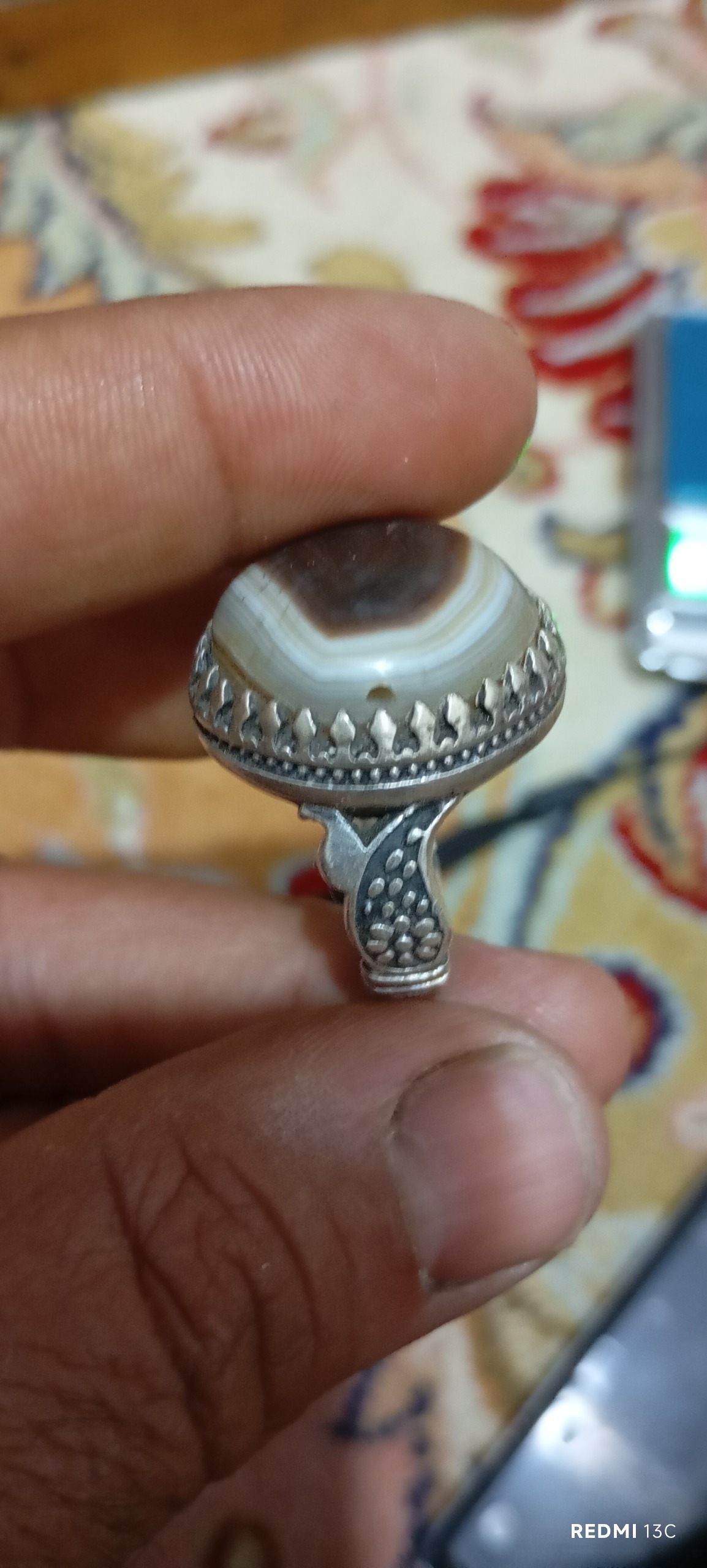 انگشتر سه پوست نقره