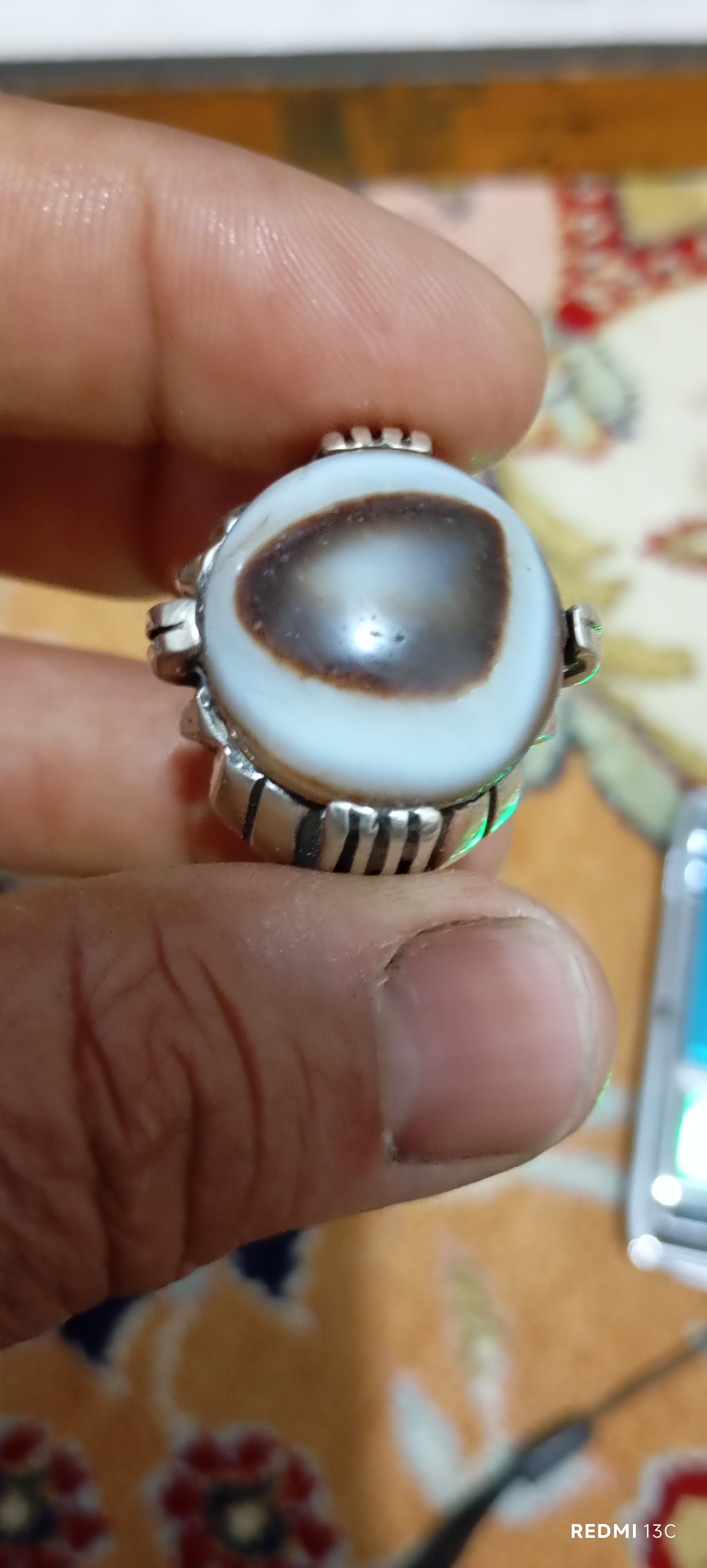 انگشتر نقره سه پوست