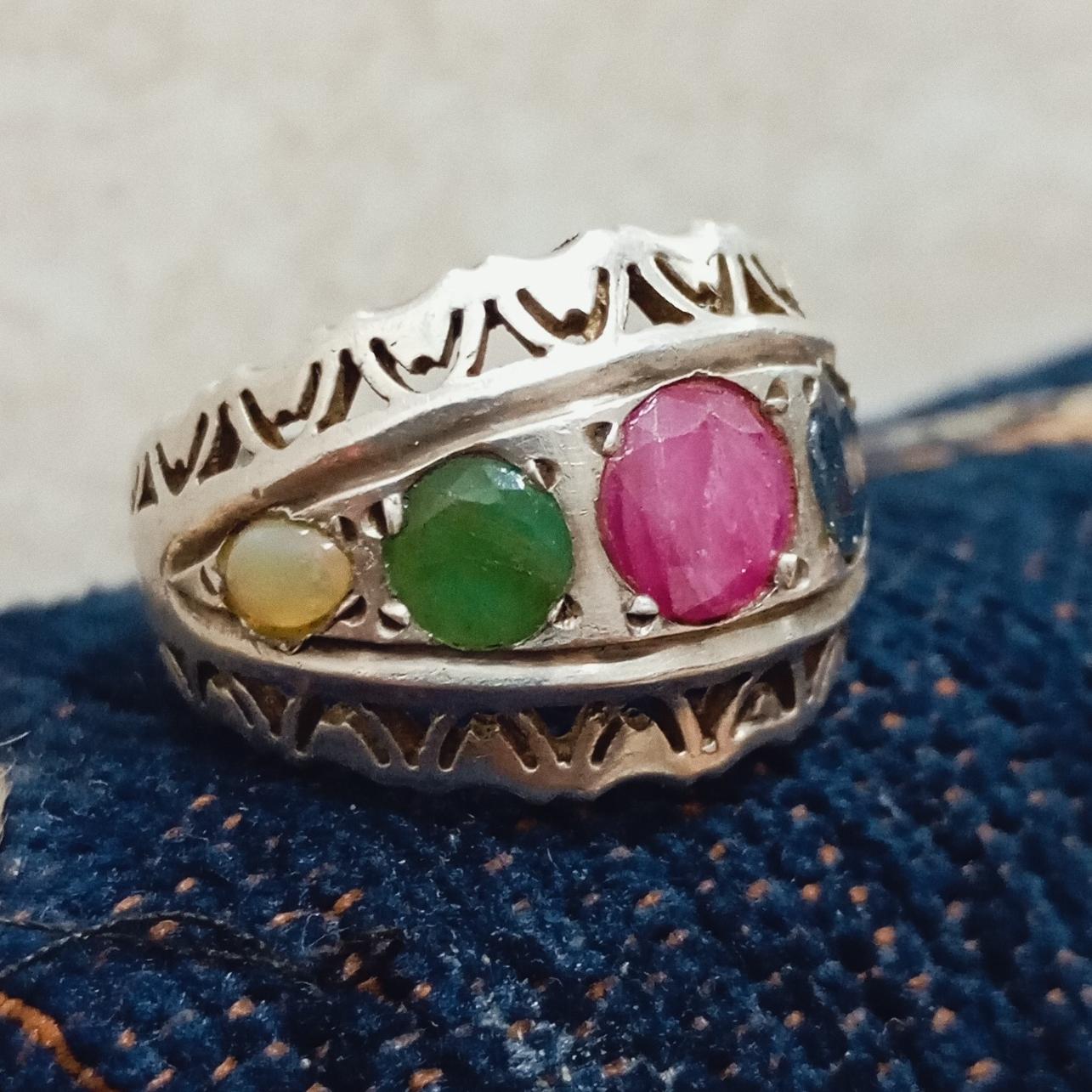 انگشتر نقره جواهری