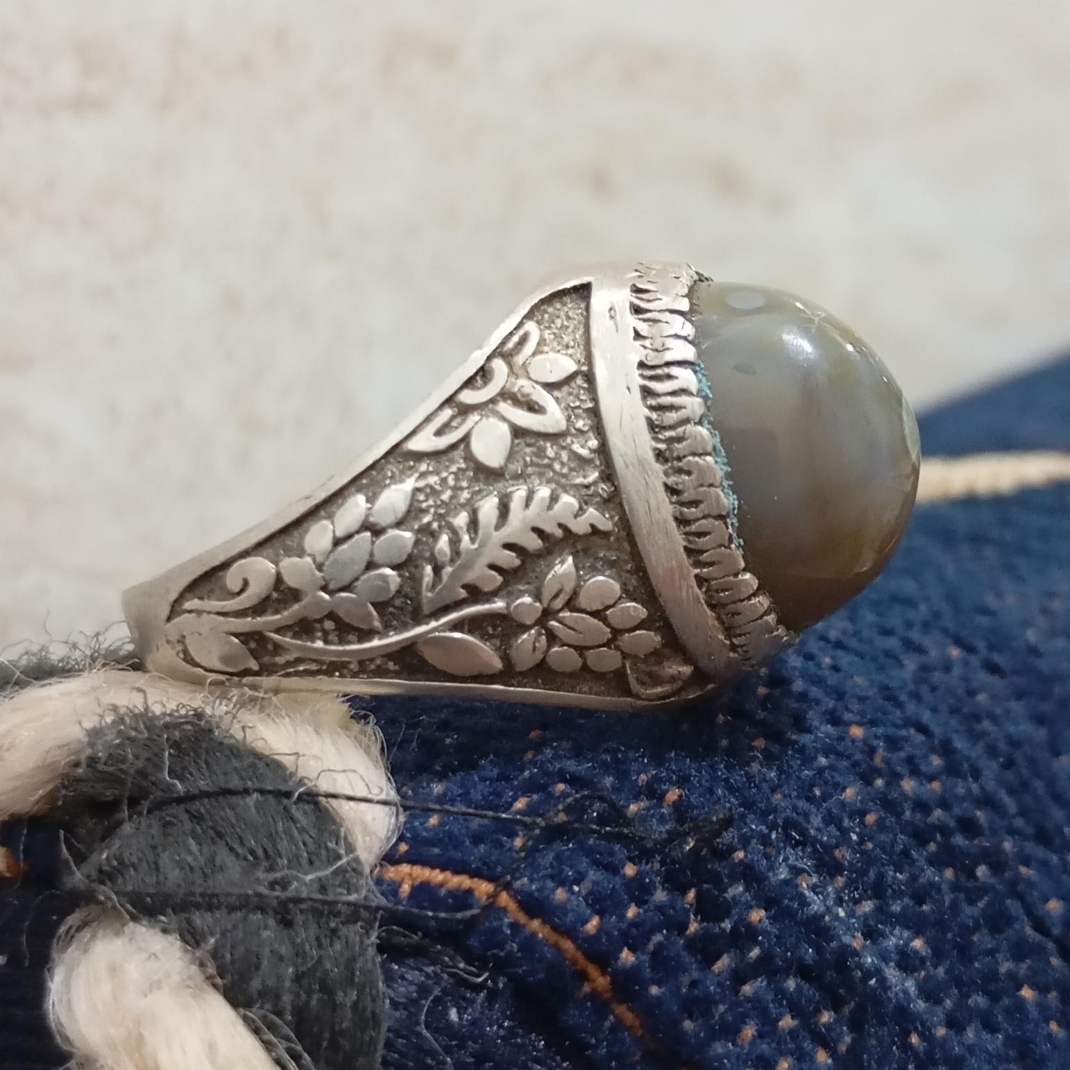 انگشتر باباقوری نقره