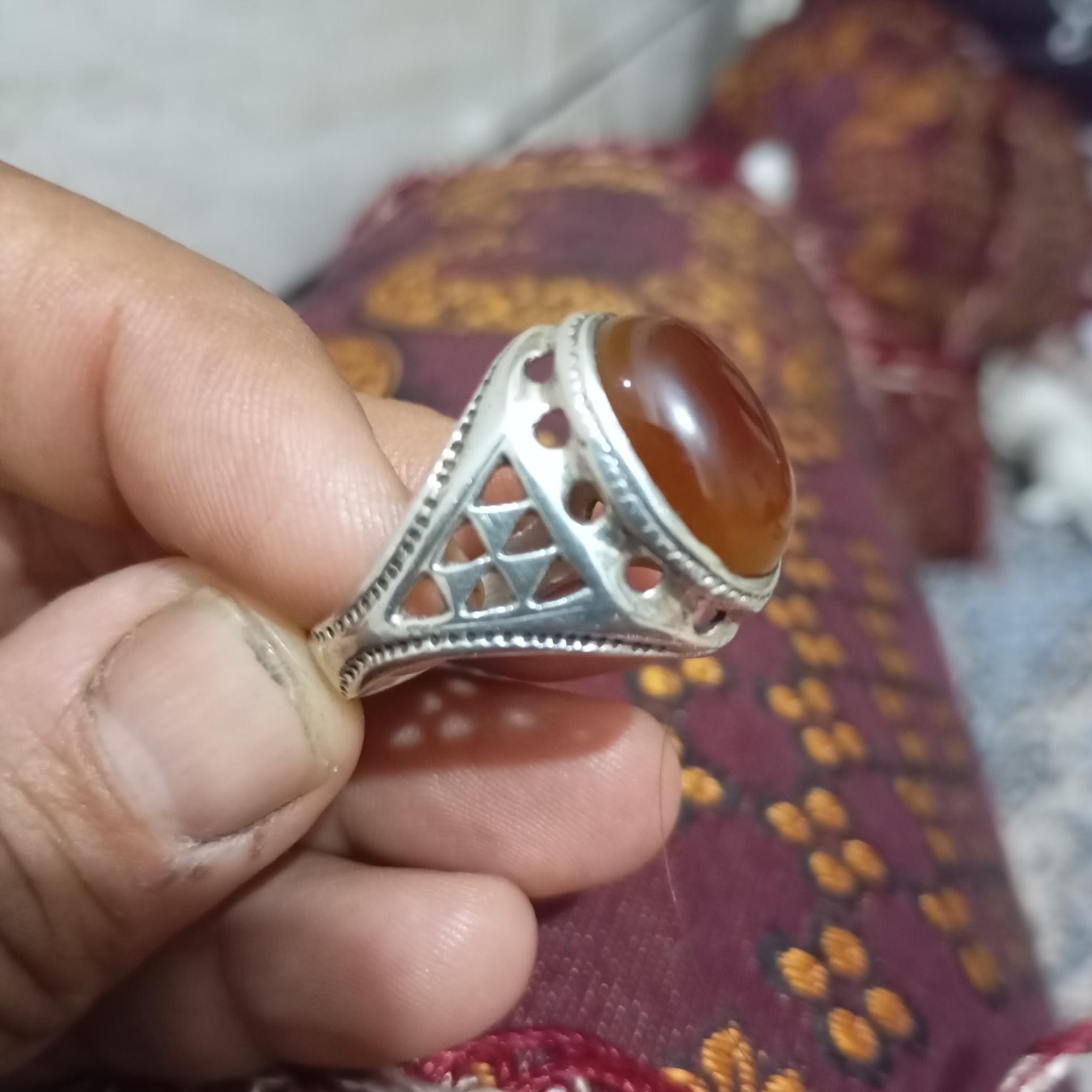 انگشتر عقیق نقره