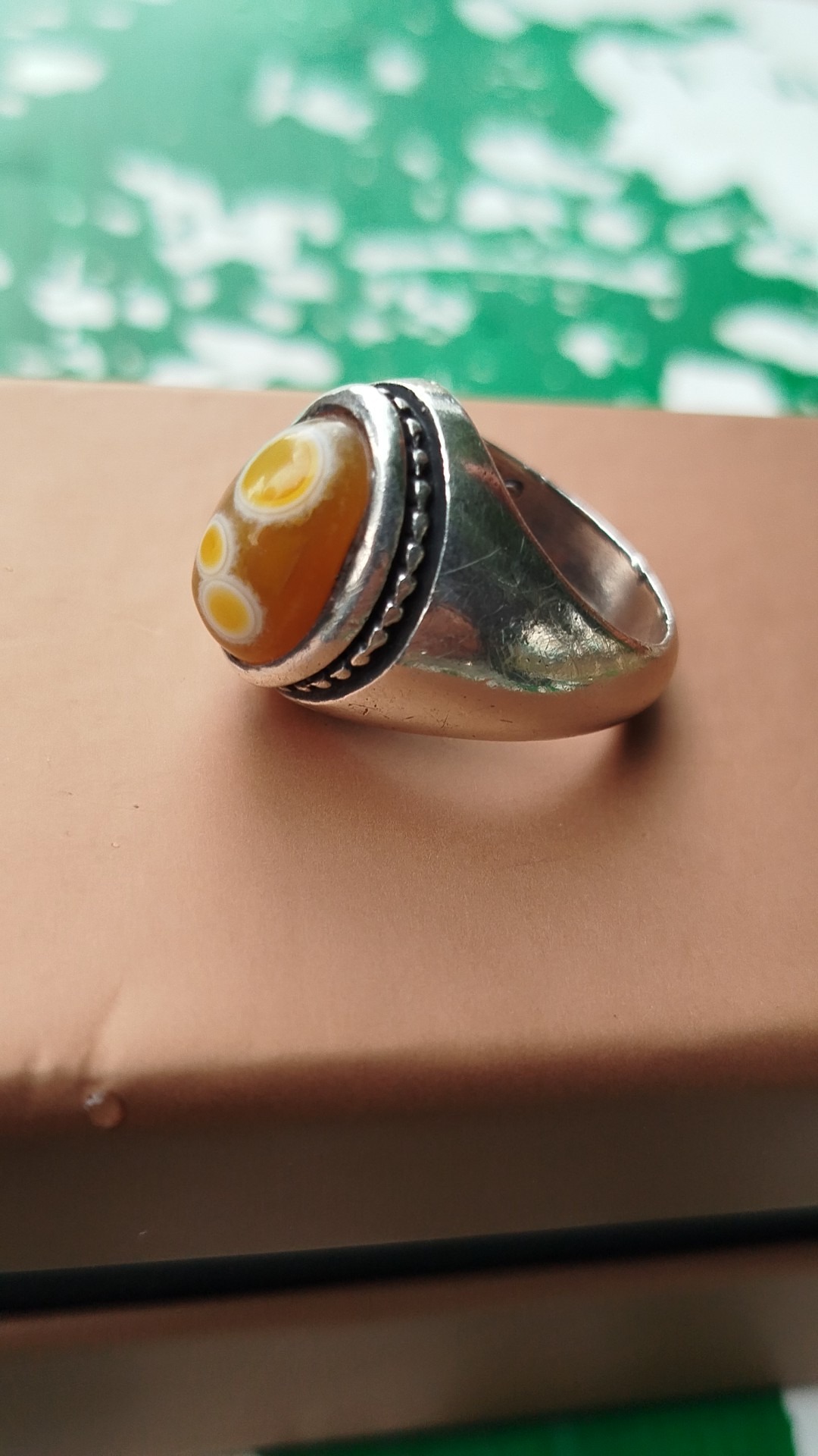 انگشتر سهچشم نقره