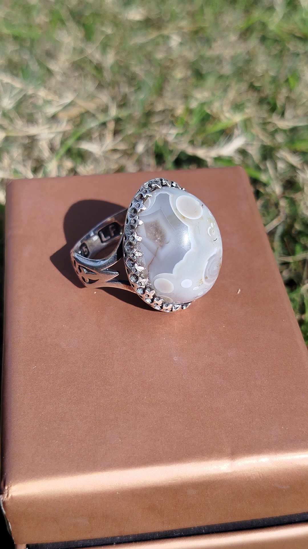 انگشتر نقره باباقوری دوچشم