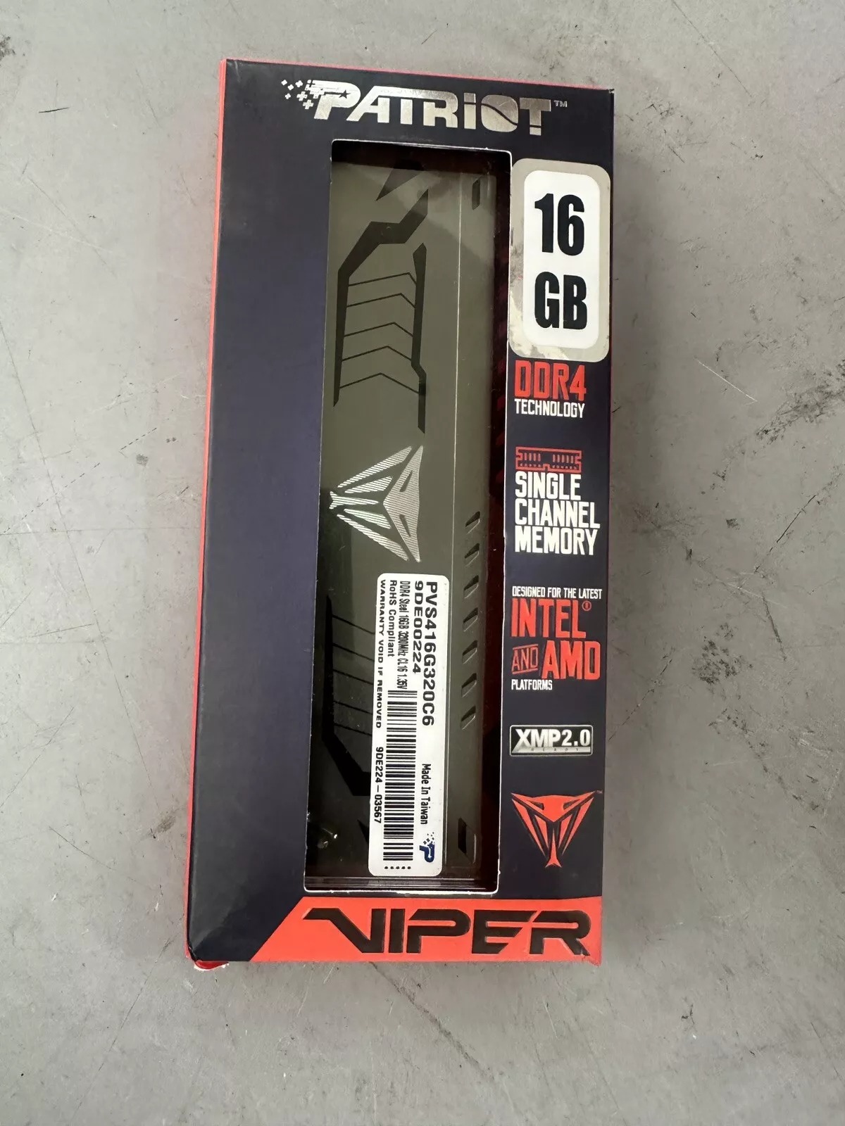 رم Patriot viper steel 16gb 3200mhz cl16