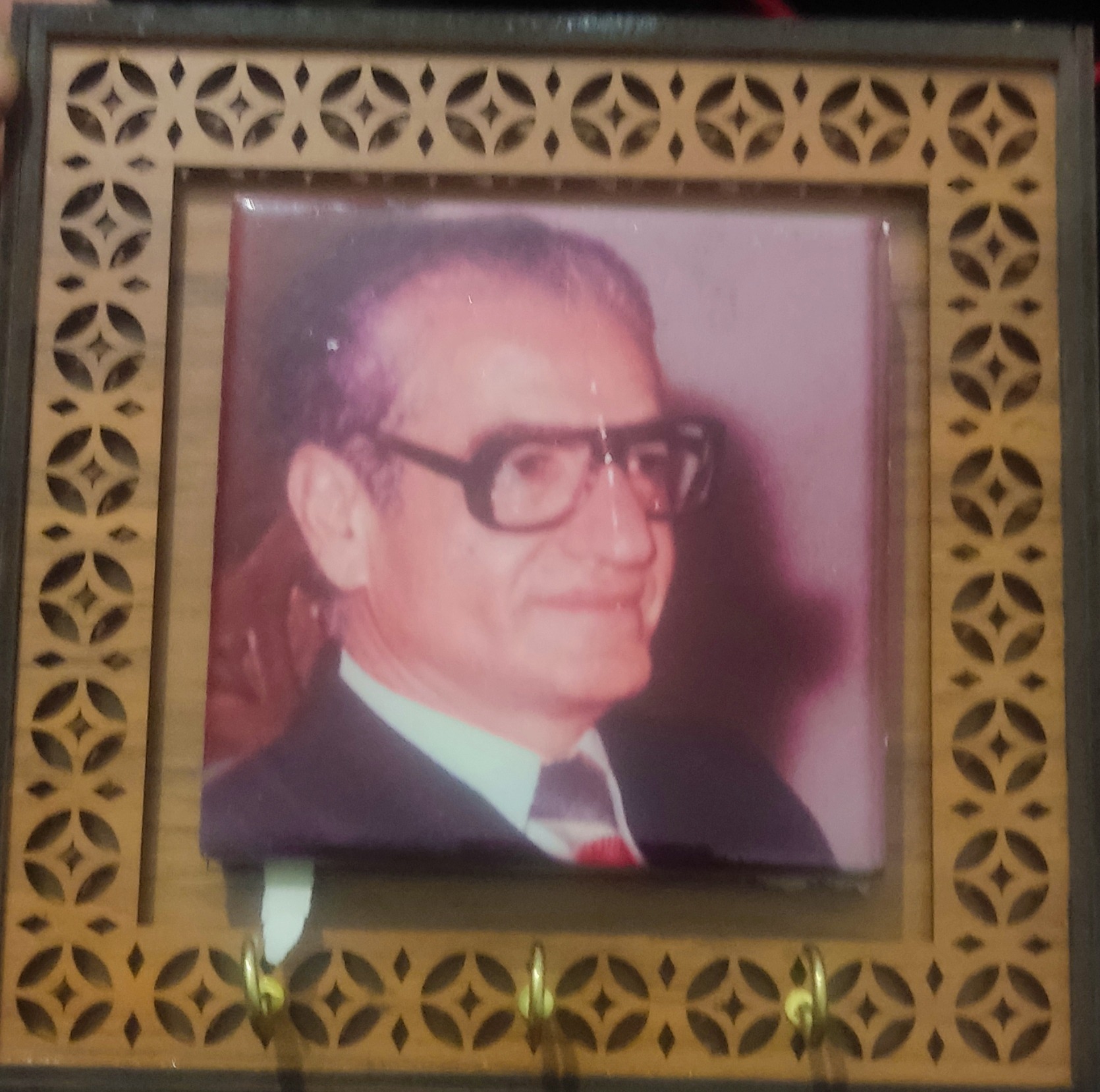 کاشی محمدرضا پهلوی همراه با قاب