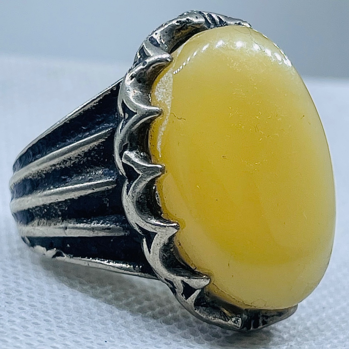 انگشتر رولکسی شرف الشمس زرد تراشدار درشت مردانه