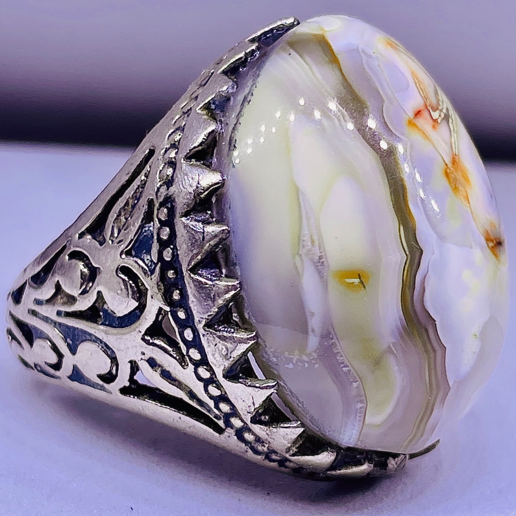 انگشتر مهره گبری 250ساله قدمت ویژه کلکسیونرین