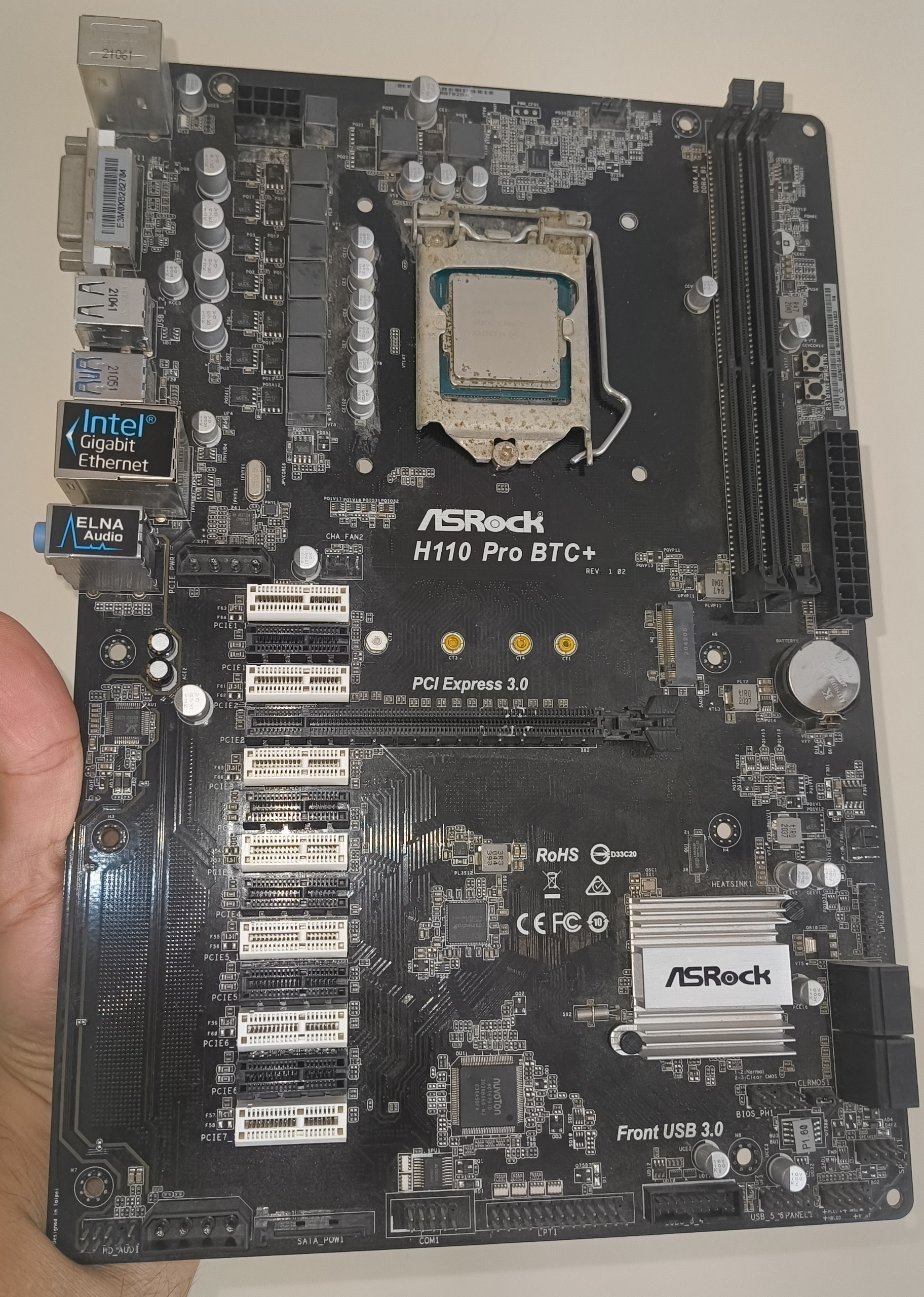 مادربورد بهمراه CPU G4400 ASRock H110 Pro BTC