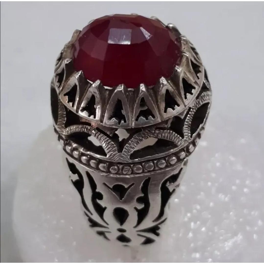 انگشتردستسازیاقوت معدنی تراش الماسی سختی9