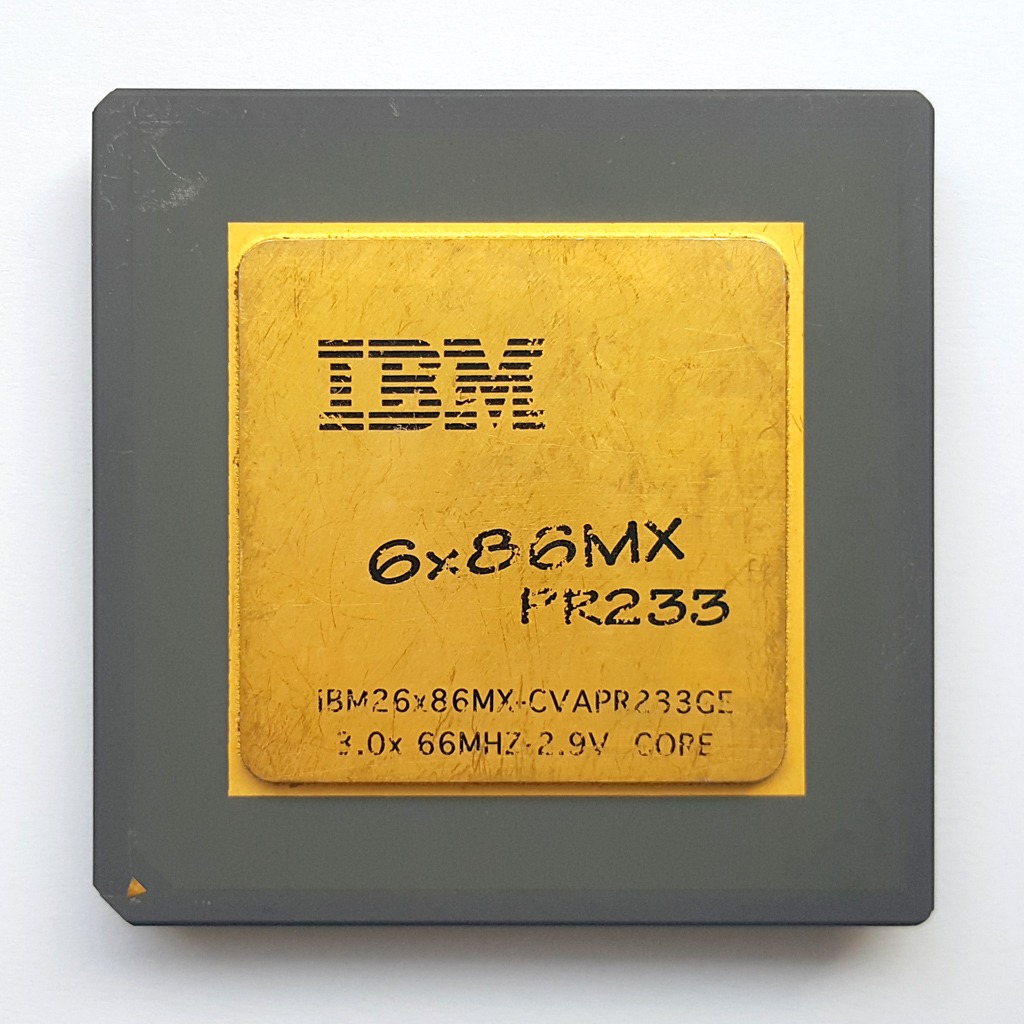 پردازنده پشت طلا سرامیکی IBM 6x86MX PR233 CPU USA