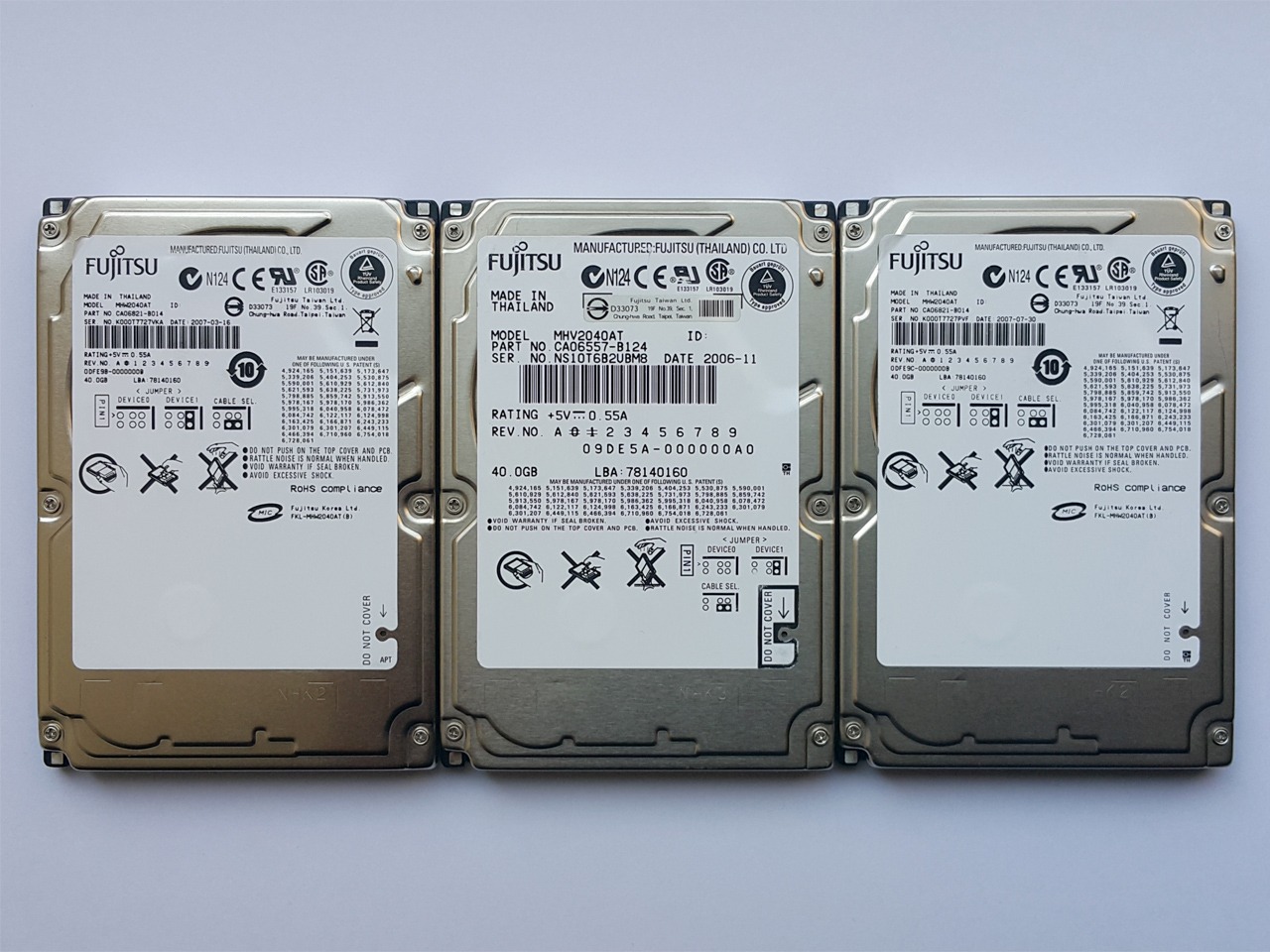 هارد لپ تاپ 44 پین 2.5 اینچ Fujitsu IDE 40GB