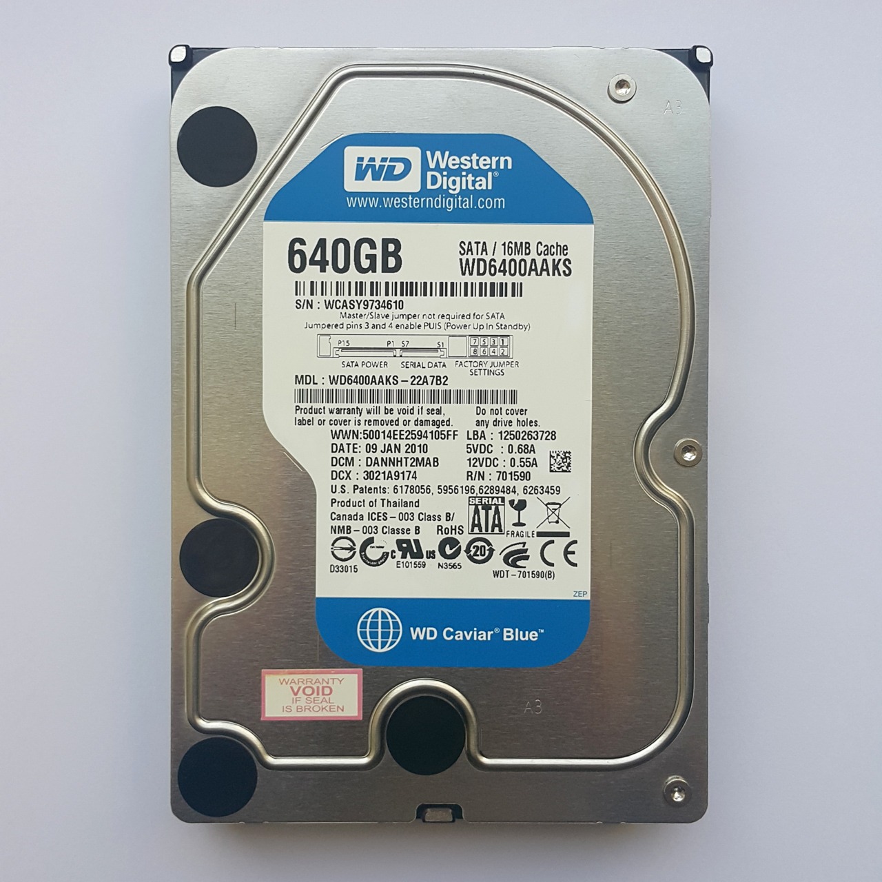 هارد وسترن 640 گیگ Western 640GB 7200 Hard
