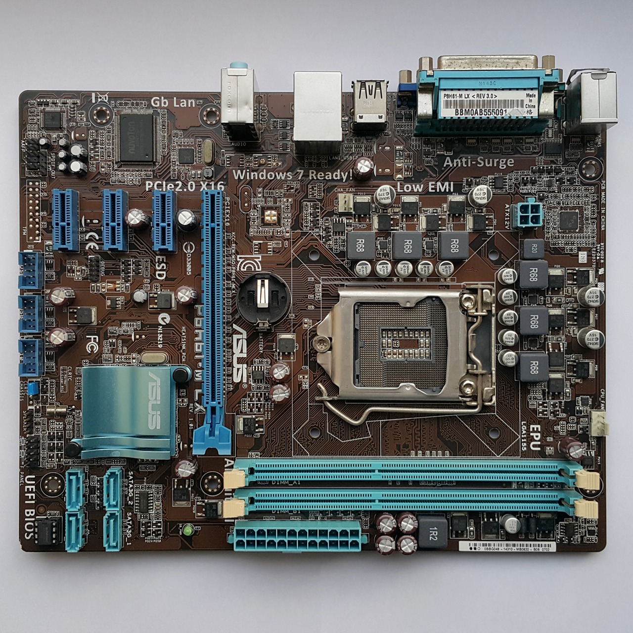 مادربرد ایسوس Asus H61 DDR3 LGA1155 بدون پنل