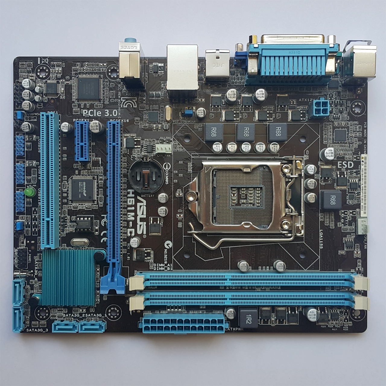 مادربرد ایسوس Asus H61 DDR3 LGA1155 با پنل