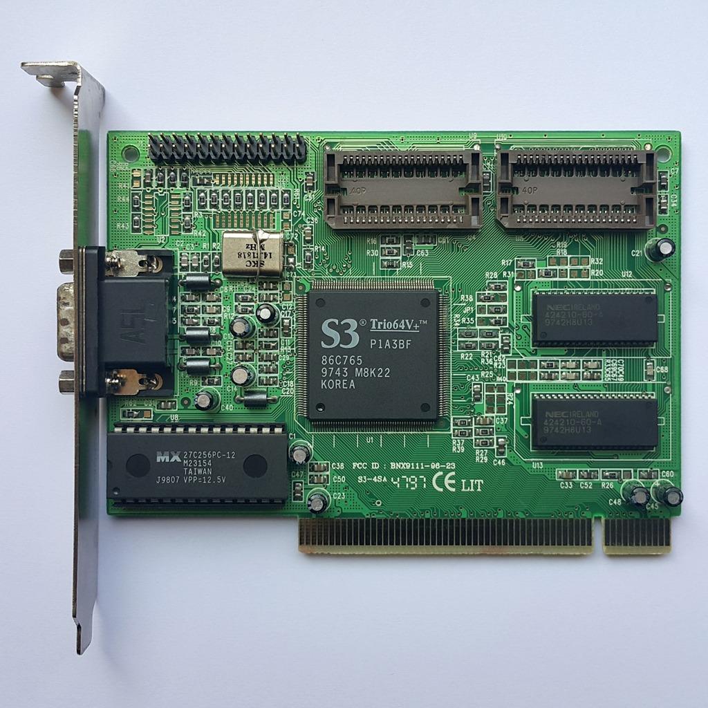 کارت گرافیک قدیمی S3 Trio64 VGA PCI