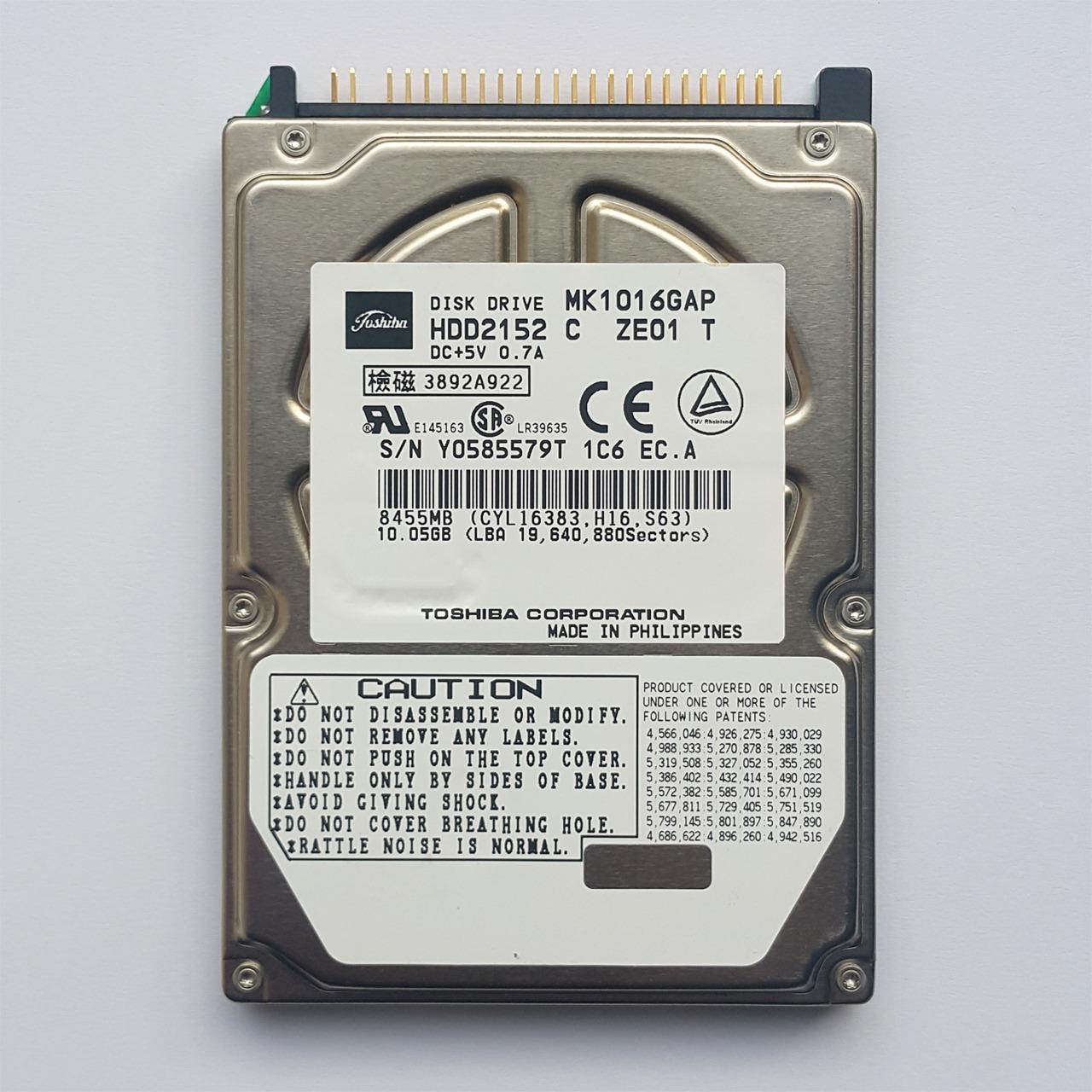 هارد لپ تاپ 44 پین 2.5 اینچ Toshiba IDE 10GB