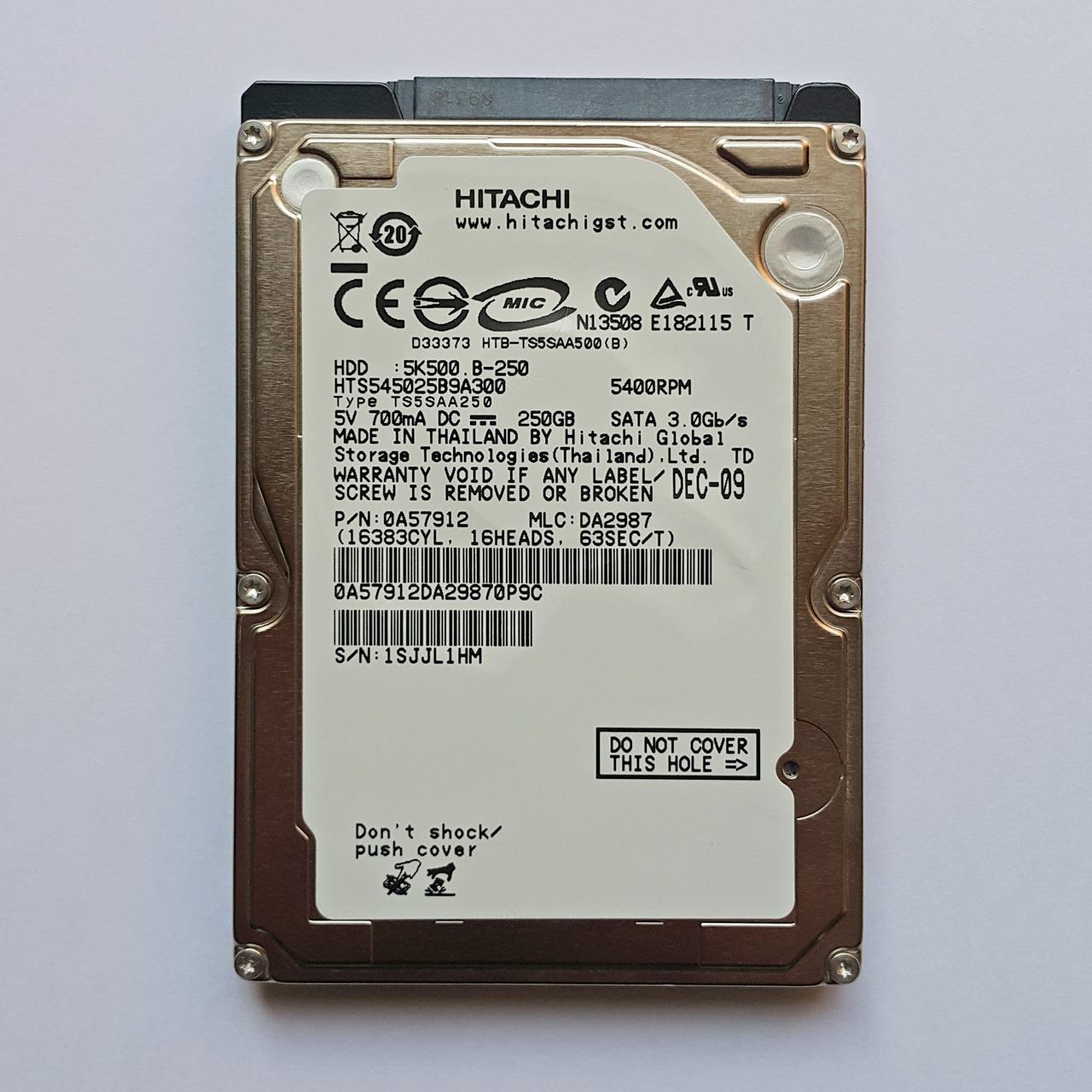 هارد لپ تاپ 250 گیگ 2.5 اینچ Hitachi SATA 250GB