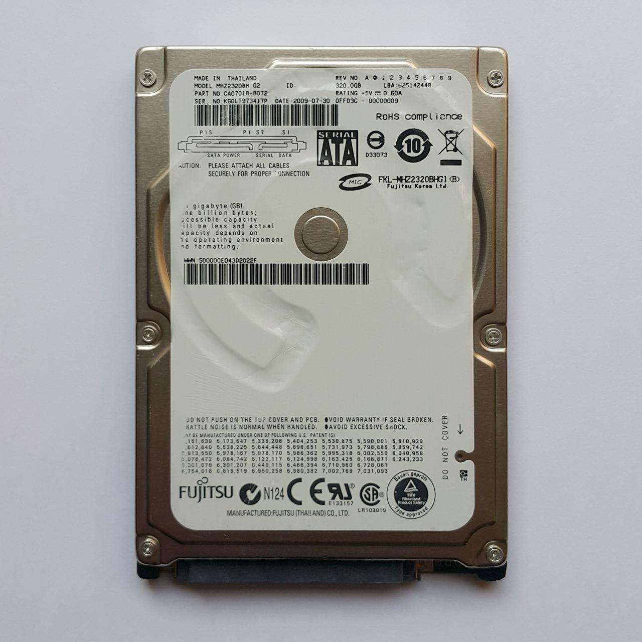 هارد لپ تاپ 320 گیگ 2.5 اینچ Fujitsu SATA 320GB