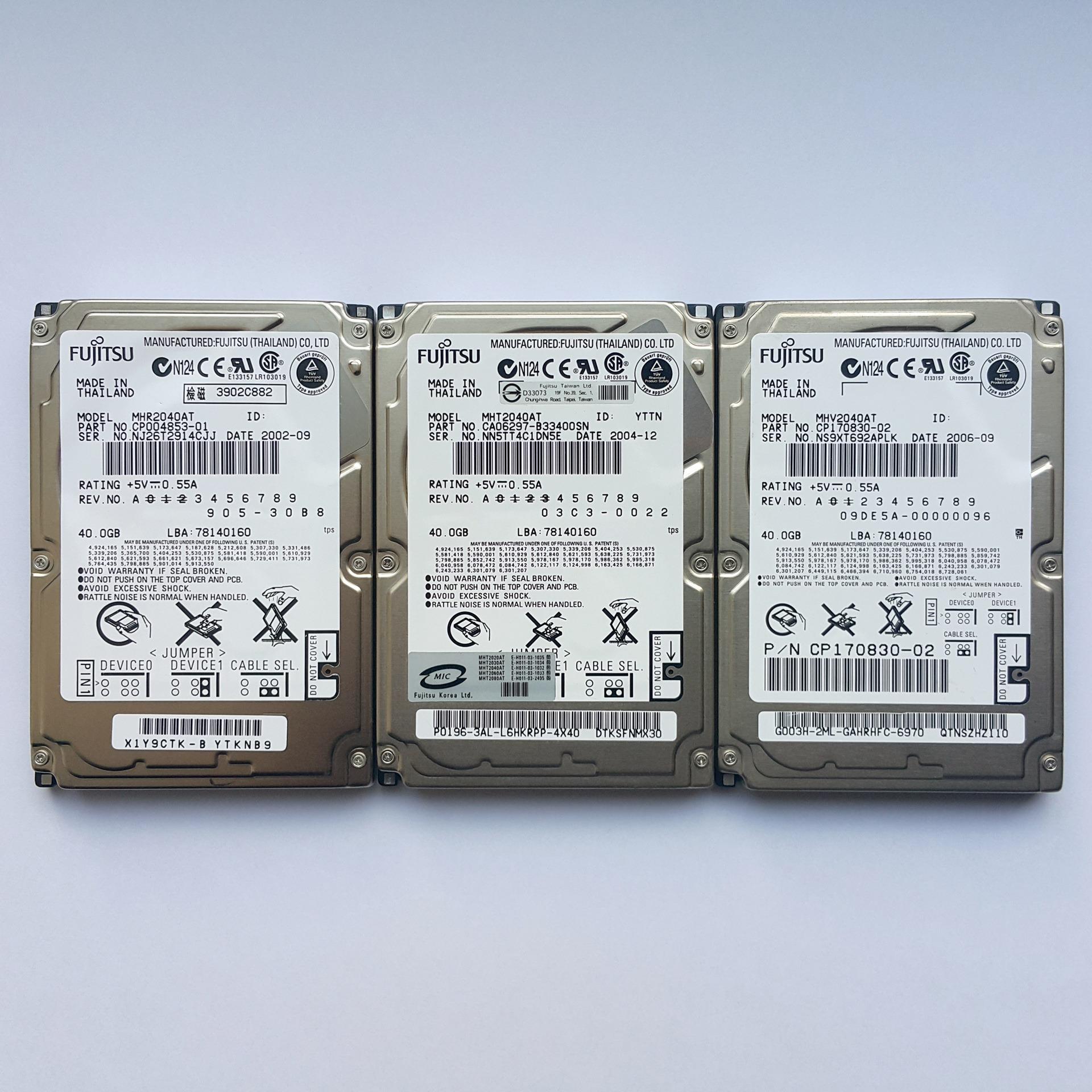 هارد لپ تاپ 44 پین 2.5 اینچ Fujitsu IDE 40GB
