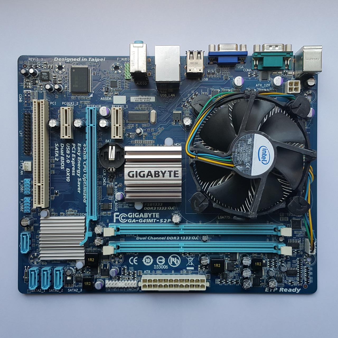 باندل مادربرد Gigabyte G41 DDR3 با E7500 و فن