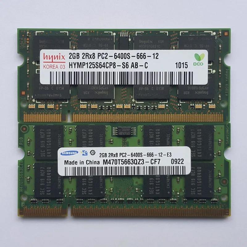 رم لپ تاپ 2گیگ Hynix Samsung DDR2 800 2GB یک عدد