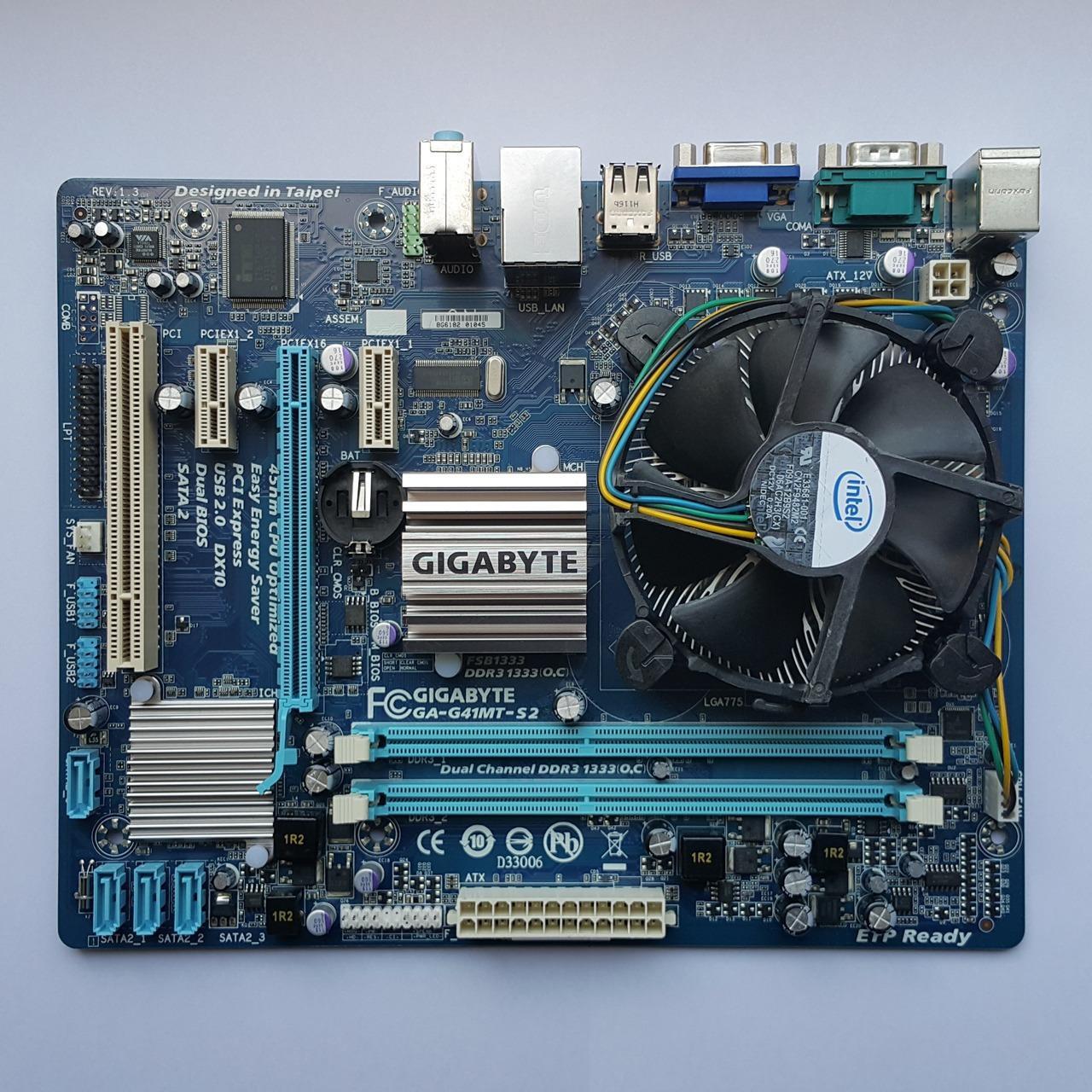 باندل مادربرد Gigabyte G41 DDR3 با E7400 و فن