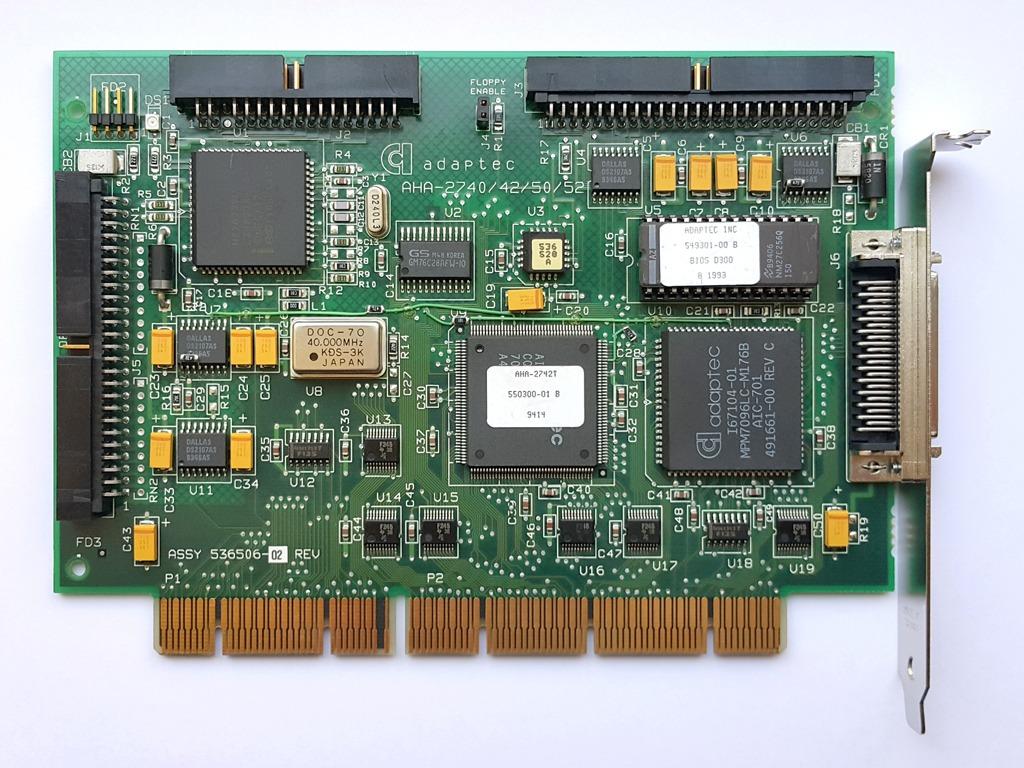 کارت فلاپی و اسکازی 50 پین Adaptec 2742 EISA SCSI
