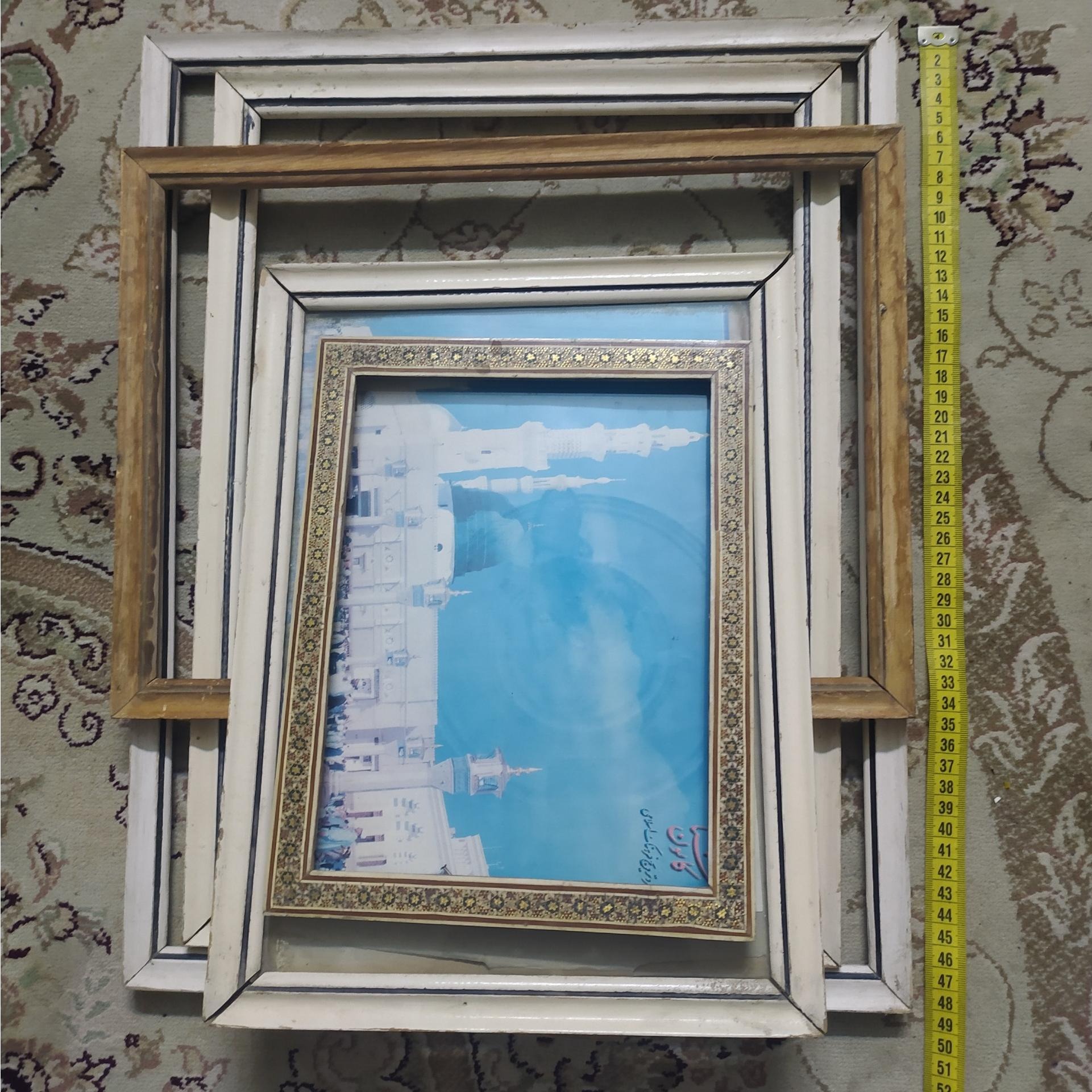 5 عدد قاب چوبی خراطی قدیمی