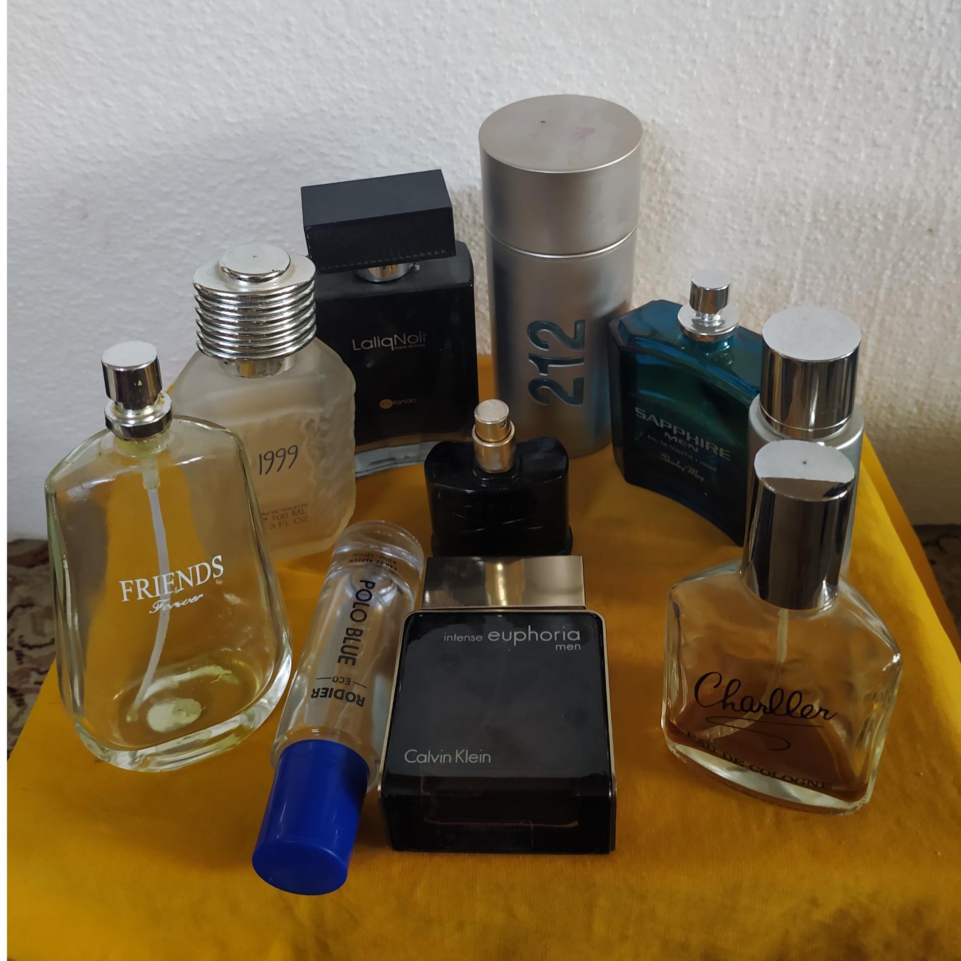 ده عدد شیشه خالی ادکلن خارجی