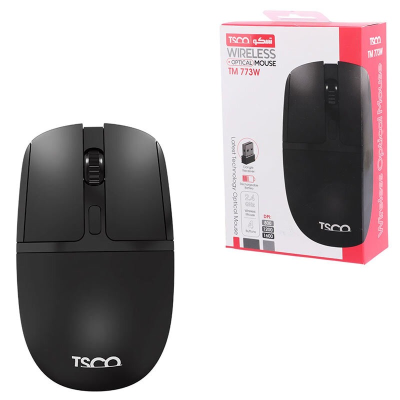 موس وایرلس تسکو با باتری قابل شارژ مدل TM 773W