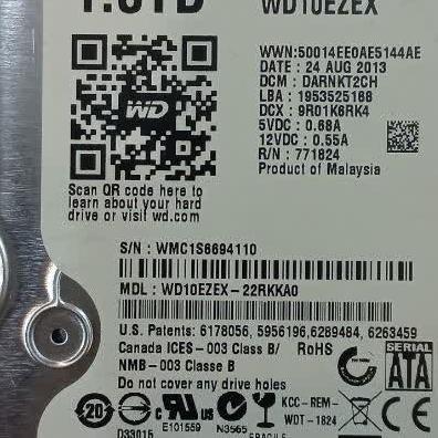 هارد وسترن دیجیتال 1 ترابایت آبی با تست سلامت