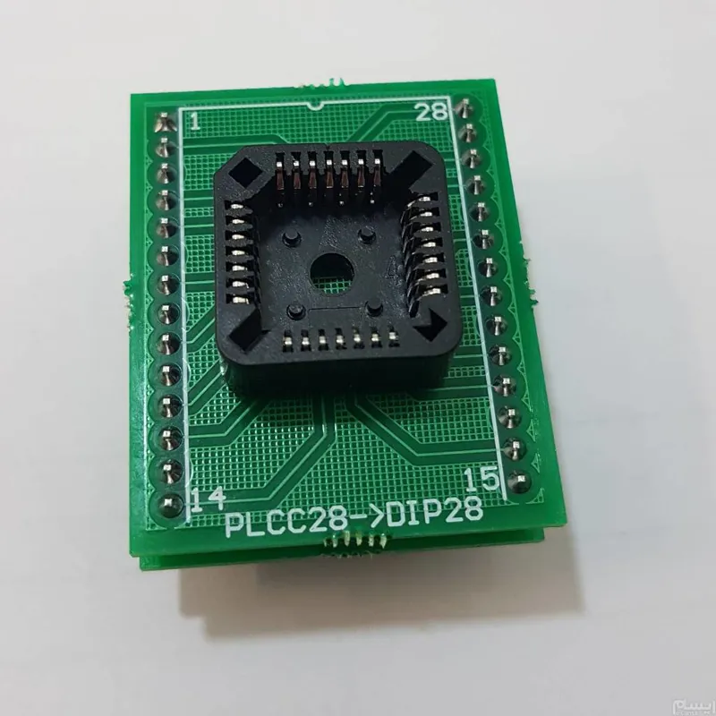 برد ماژول مبدل PLCC28 to DIP28 IC Adapter Tester