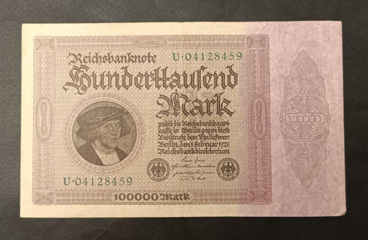اسکناس 100000 مارک کلاسیک آلمان 1923