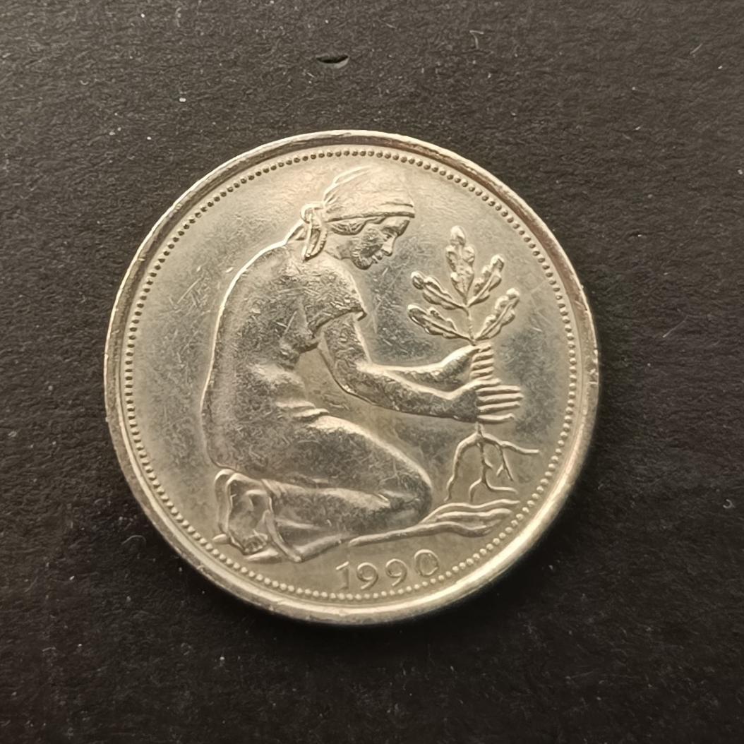 سکه 50 فنیک آلمان غربی 1990